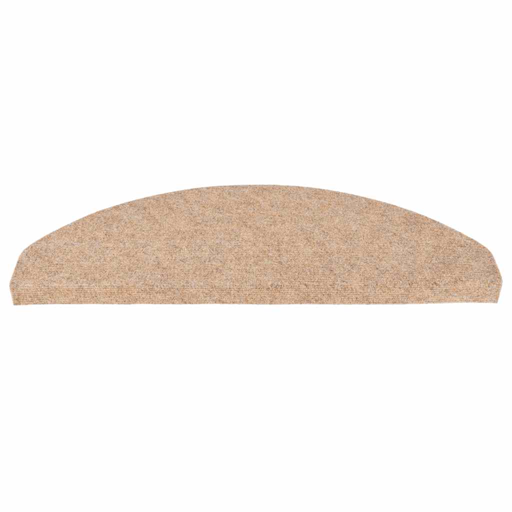 trappemåtter 15 stk. 65x22,5x3,5 cm selvklæbende beige