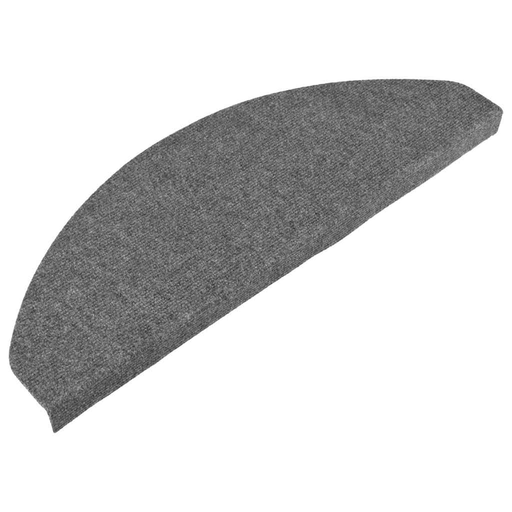 trappemåtter 15 stk. 65x22,5x3,5 cm selvklæbende grå