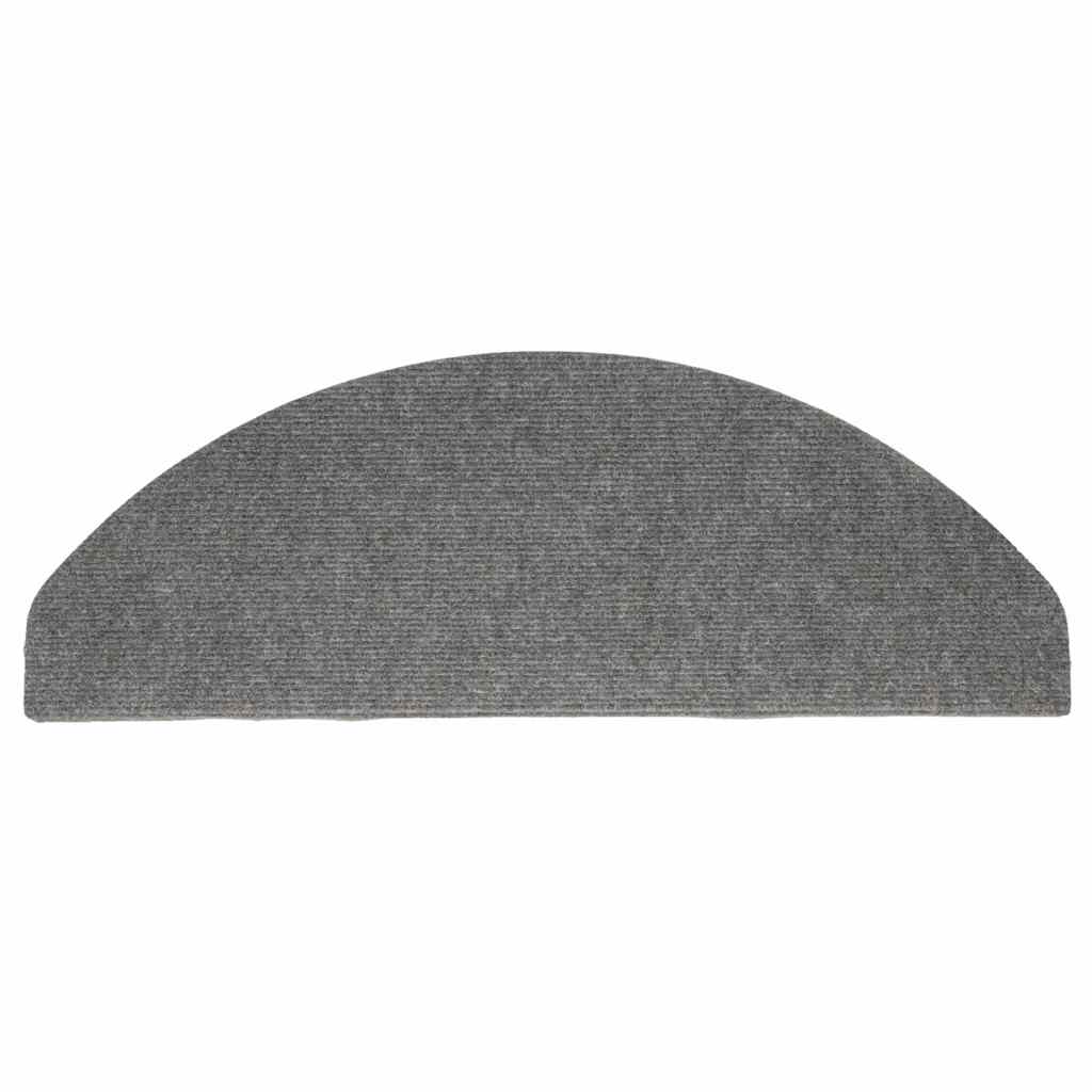trappemåtter 15 stk. 65x22,5x3,5 cm selvklæbende grå