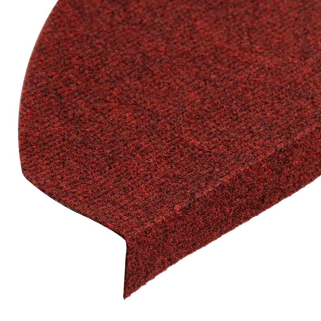 trappemåtter 15 stk. 65x22,5x3,5 cm selvklæbende rød