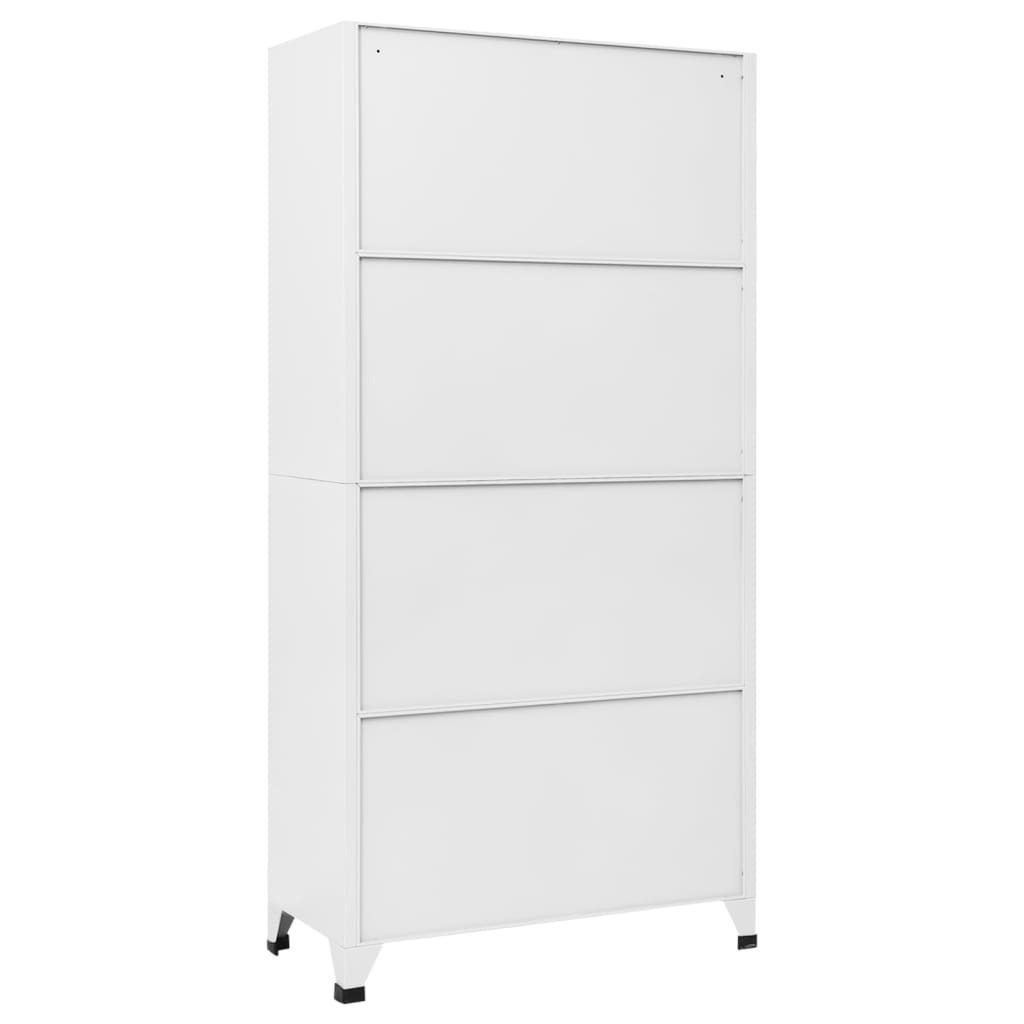 skab 90x45x180 cm stål lysegrå og mørkegrå
