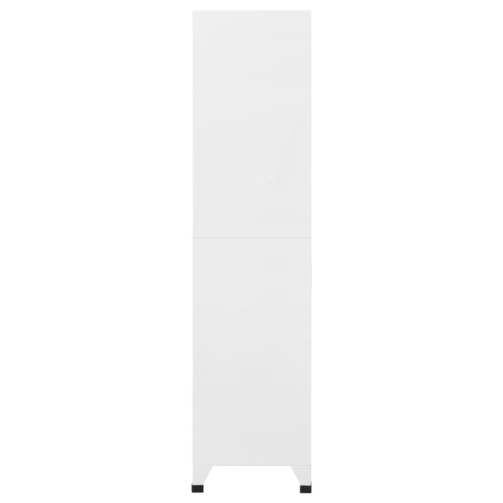 skab 90x40x180 cm stål lysegrå og mørkegrå