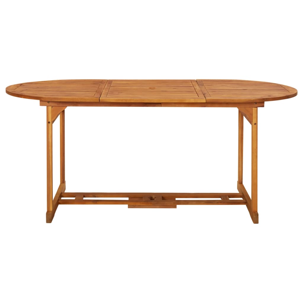 spisebordssæt til haven 7 dele 180x90x75 cm massivt akacietræ