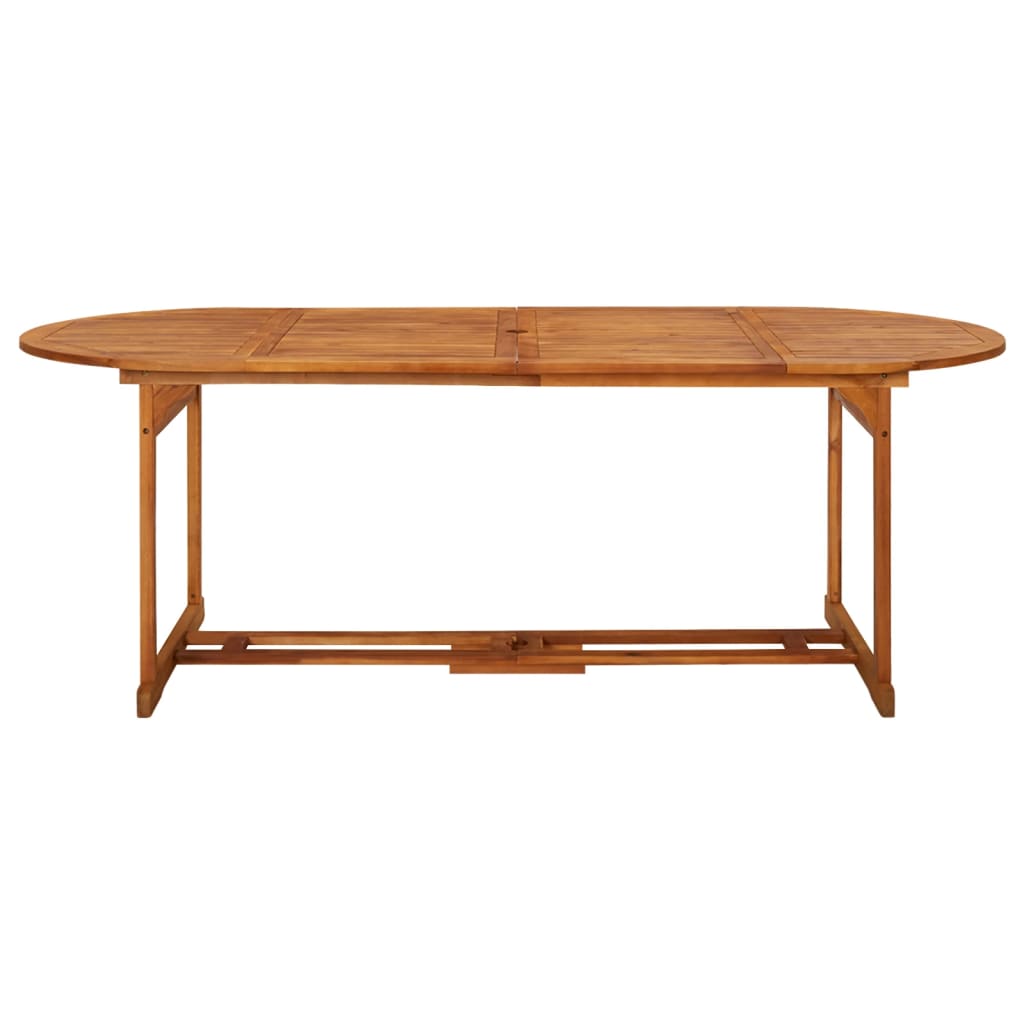 spisebordssæt til haven 11 dele 220x90x75 cm massivt akacietræ