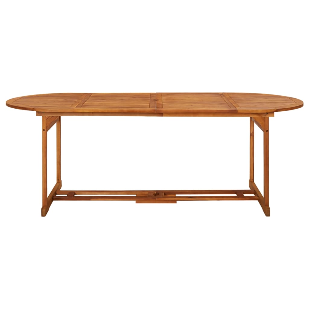 spisebordssæt til haven 11 dele 220x90x75 cm massivt akacietræ
