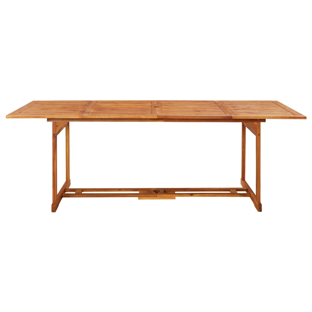 spisebordssæt til haven 11 dele 220x90x75 cm massivt akacietræ