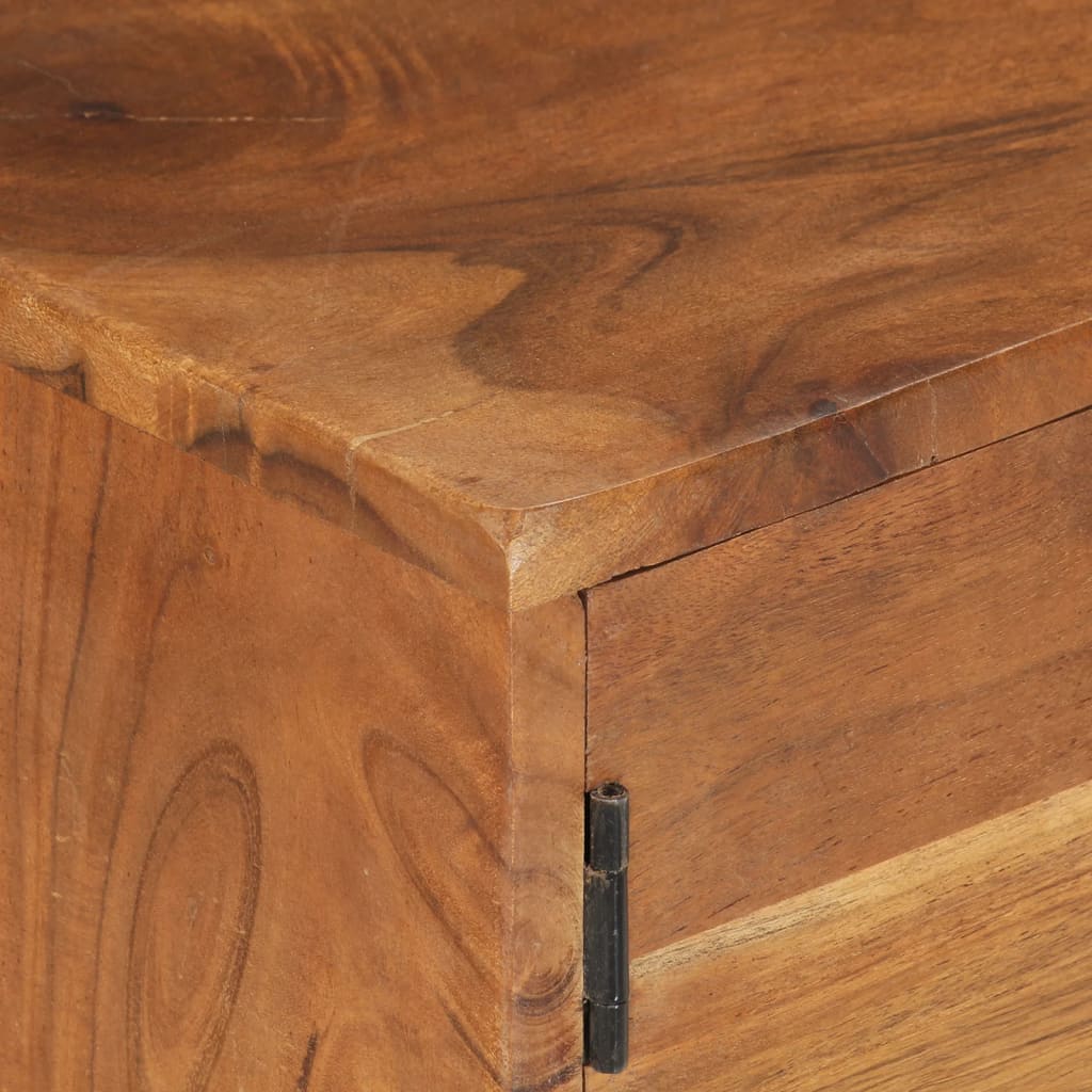 tv-bord 140x30x40 cm massivt akacietræ med honningfinish