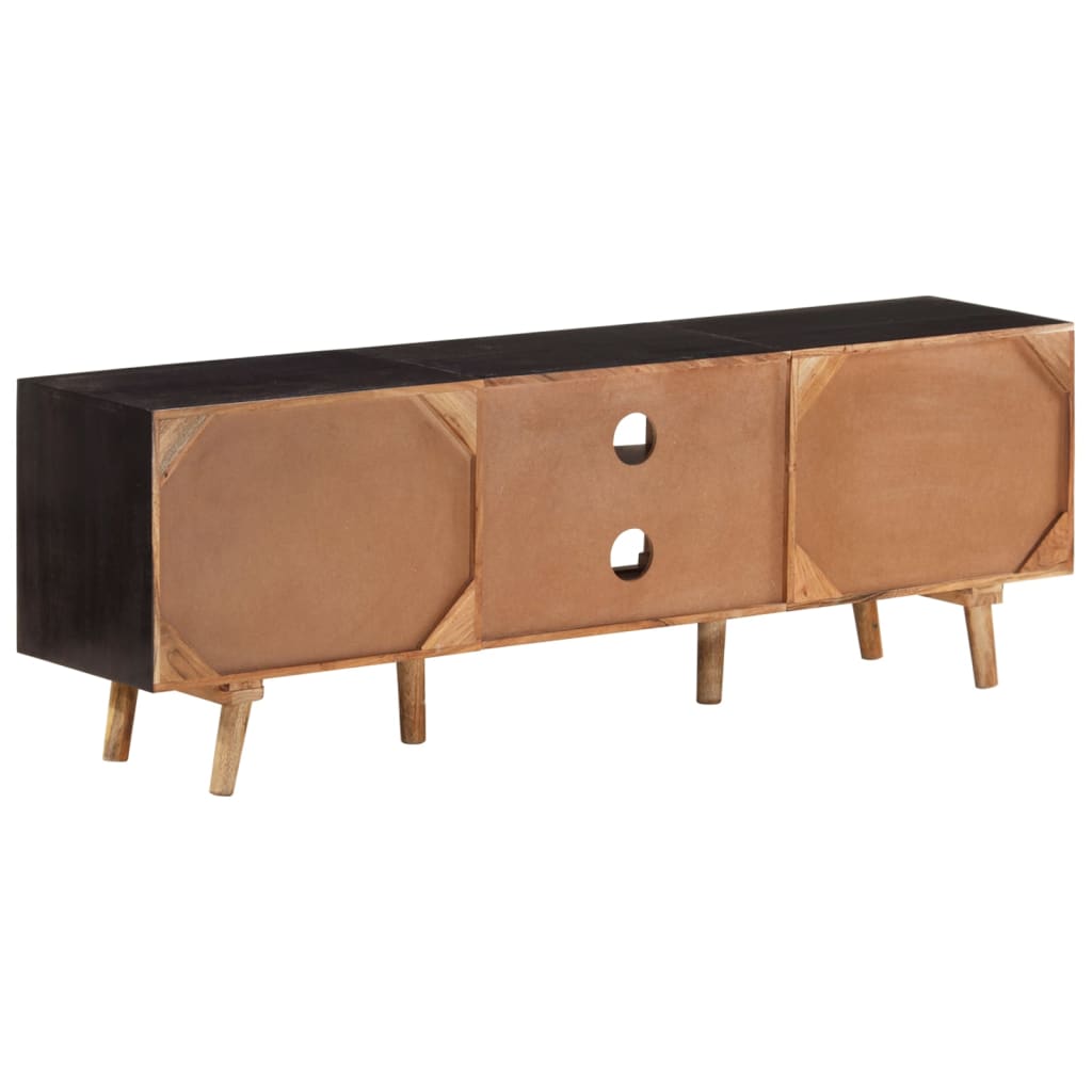 tv-bord 140x30x46 cm ru mangotræ og massivt akacietræ