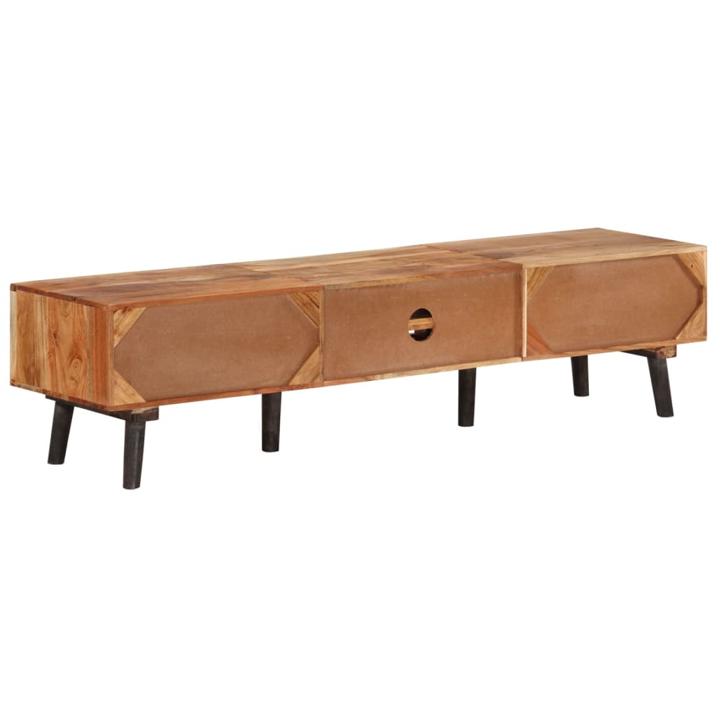 tv-bord 145x35x35 cm massivt akacietræ