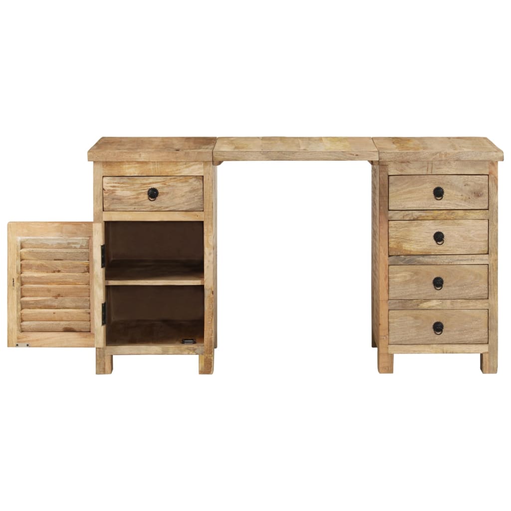 skrivebord 140x50x77 cm massivt mangotræ