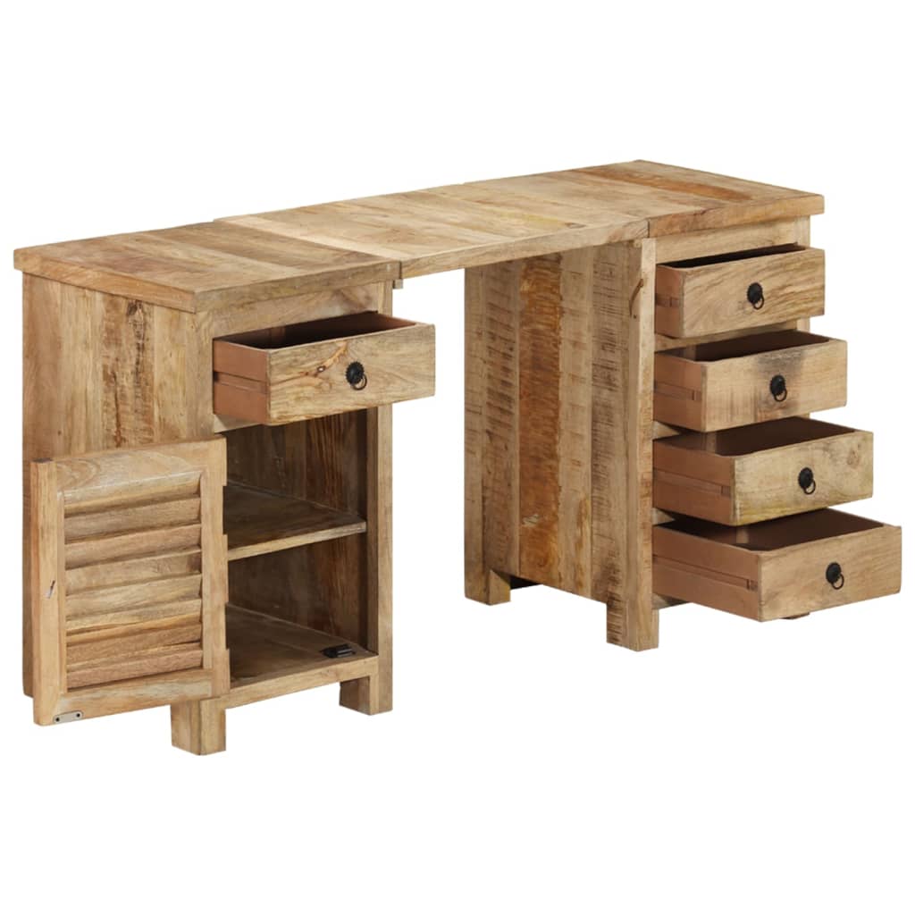 skrivebord 140x50x77 cm massivt mangotræ
