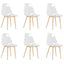 spisebordsstole 6 stk. PET transparent