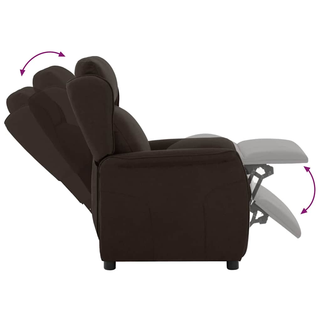 Liggestol Mørk Brun Polyester