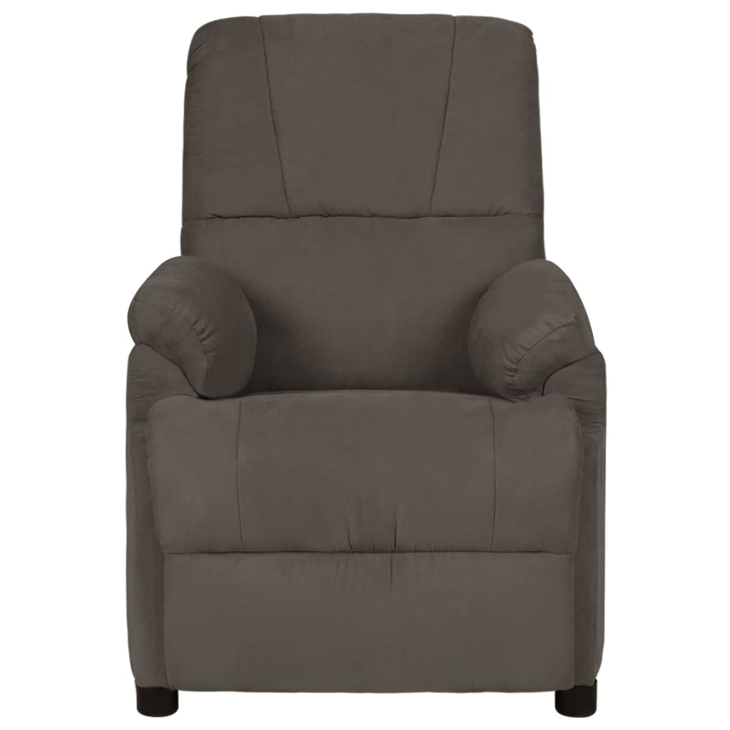 massagestol mikrofiberstof mørkegrå