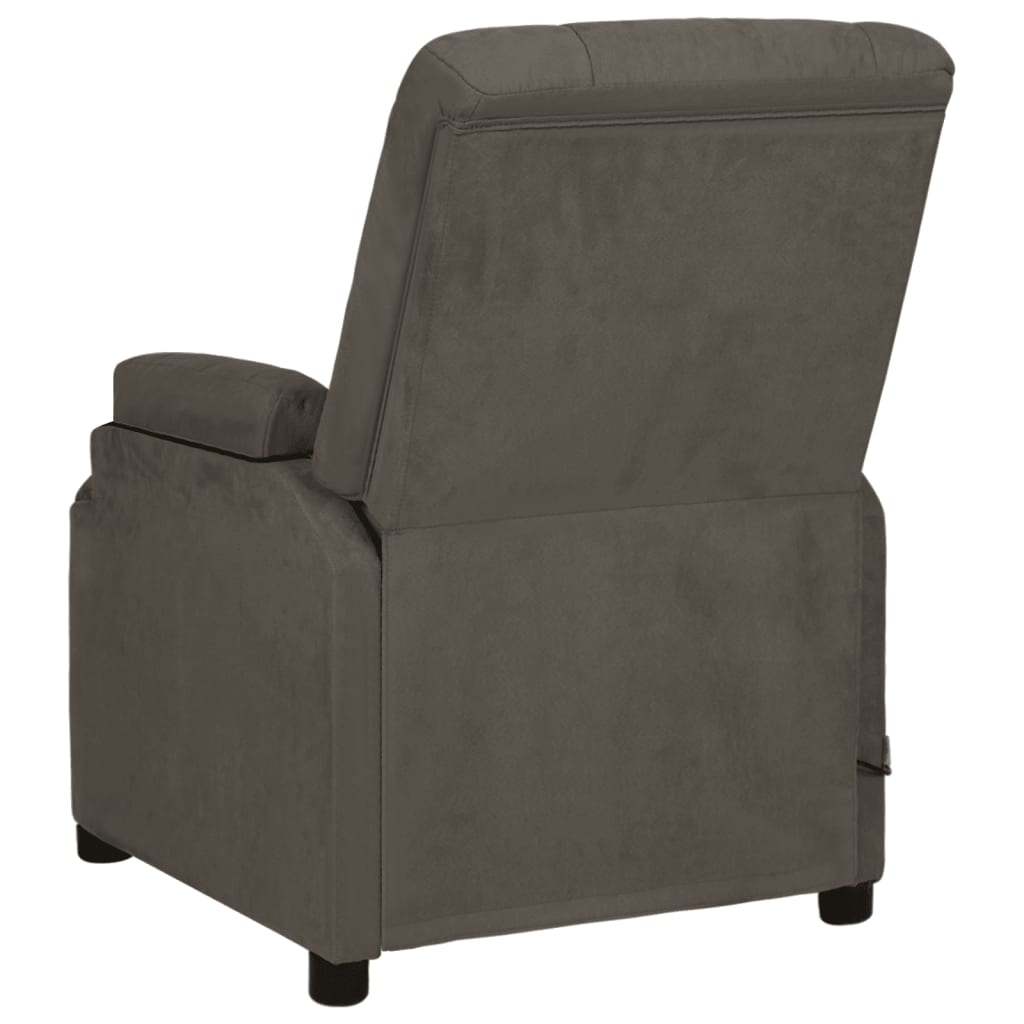 massagestol mikrofiberstof mørkegrå