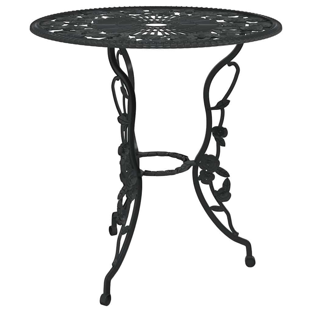 bistrosæt 3 dele støbt aluminium sort