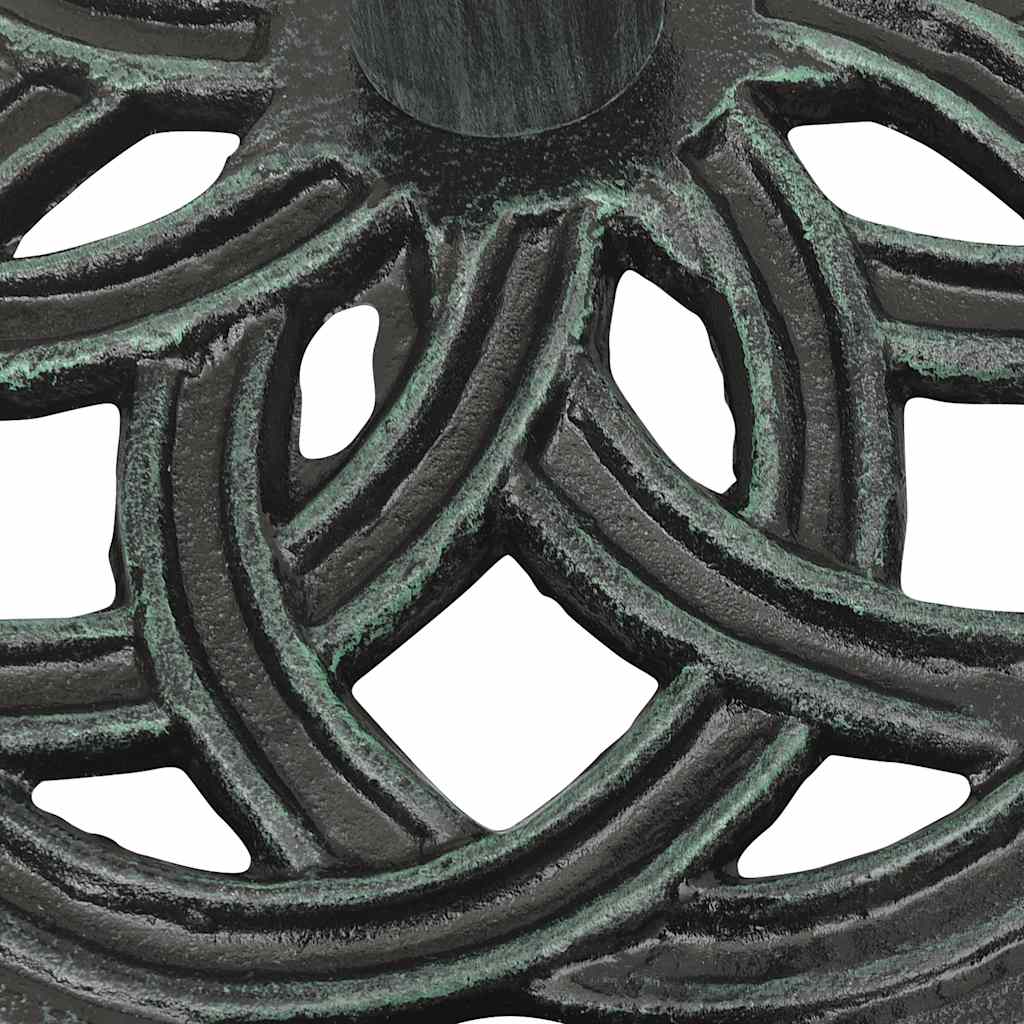 parasolfod 44x44x31 cm støbejern grøn