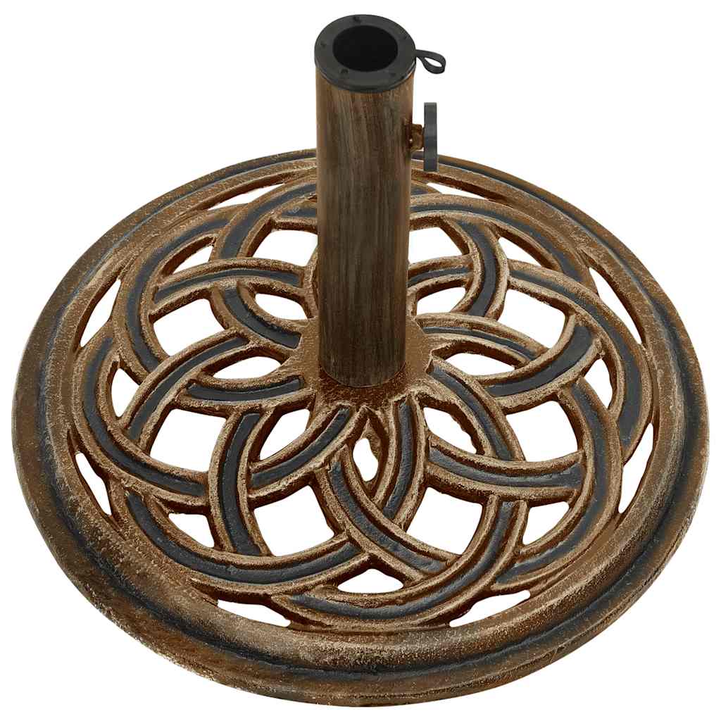 parasolfod 44x44x31 cm støbejern bronzefarvet
