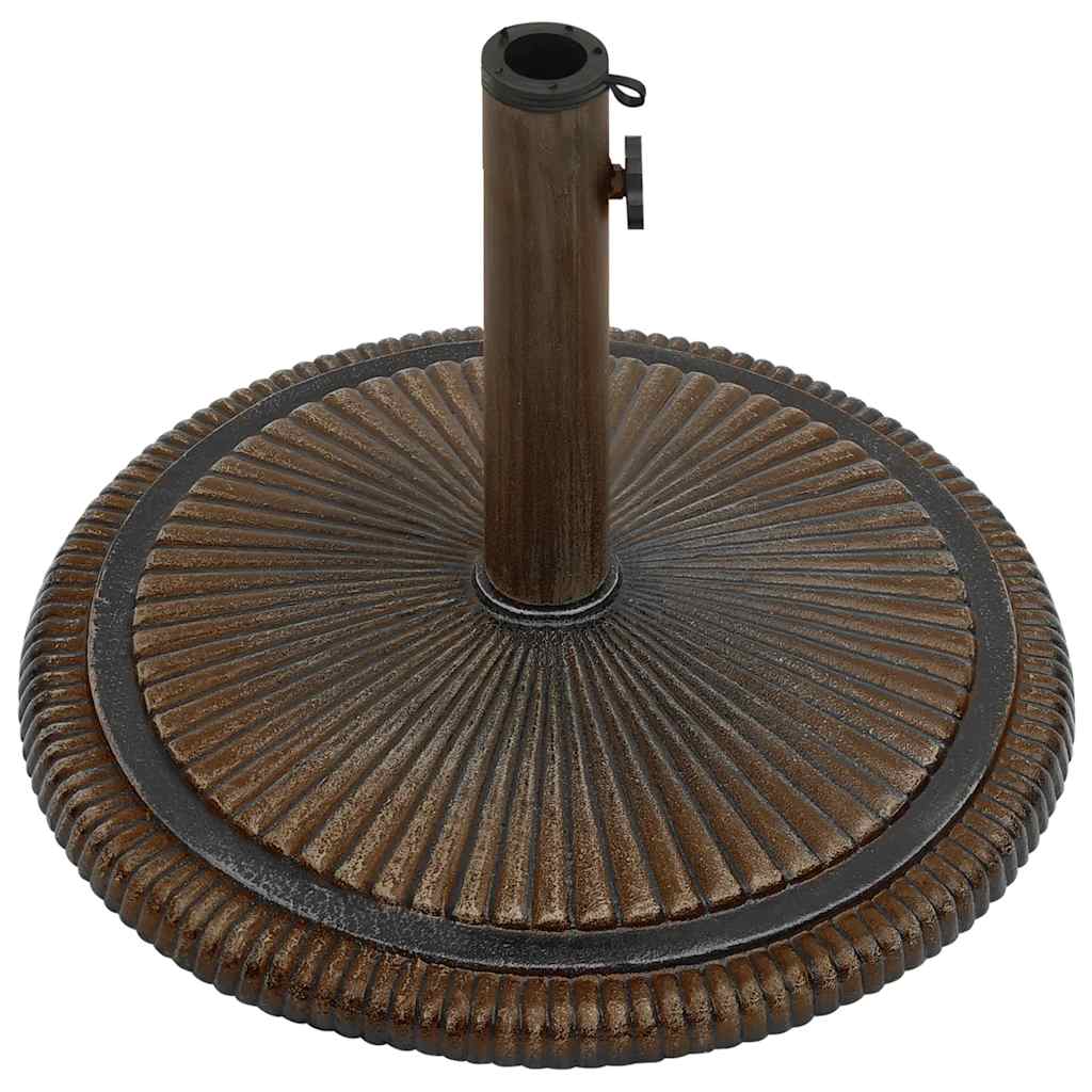 parasolfod 45x45x30 cm støbejern bronzefarvet