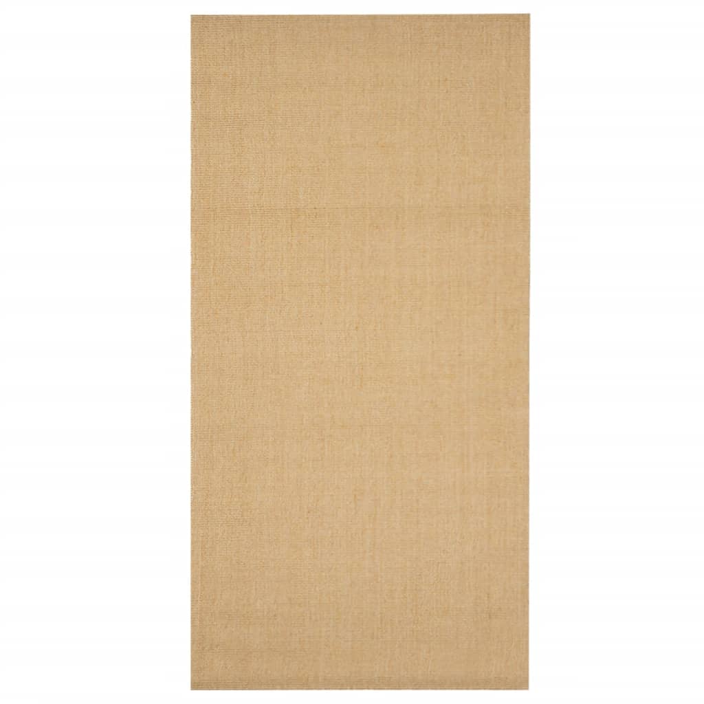 gulvtæppe 100x200 cm naturlig sisal sandfarvet