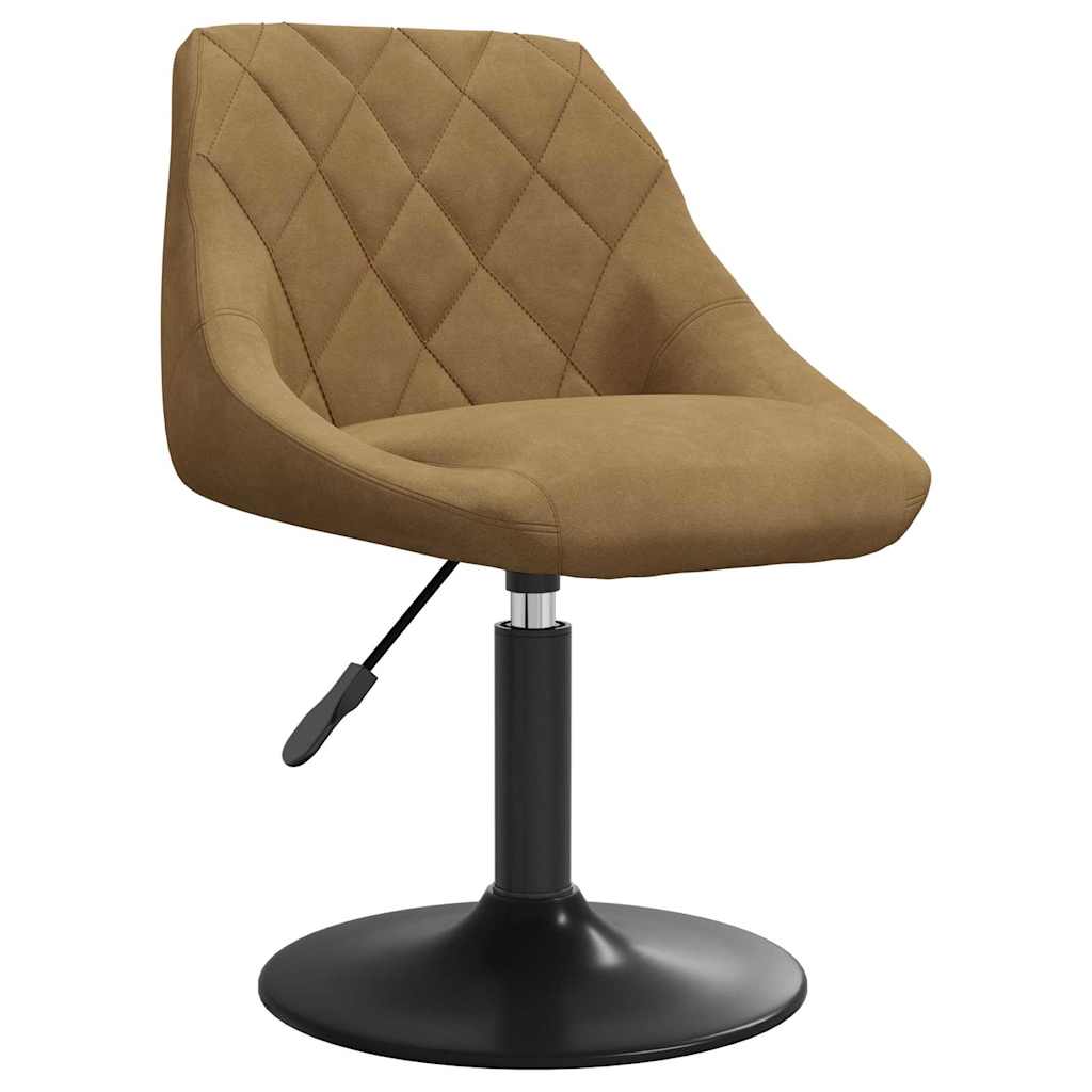drejelige spisebordsstole 6 stk. velour brun