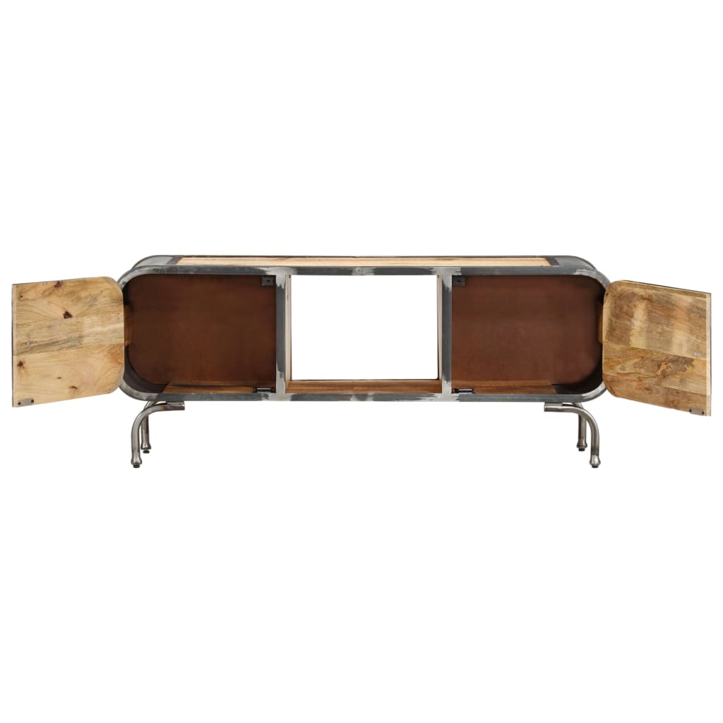 tv-bord 110x30x42 cm massivt mangotræ