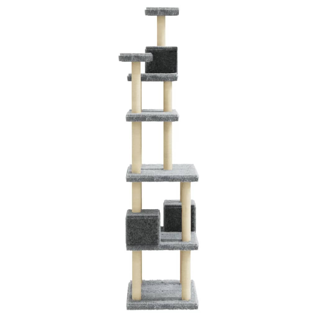 kradsetræ med sisalkradsestolper 188 cm lysegrå