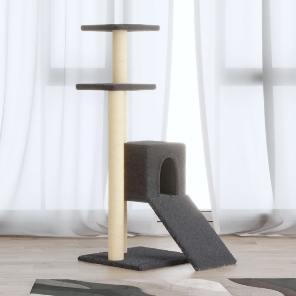 kradsetræ med sisalkradsestolper 92 cm mørkegrå
