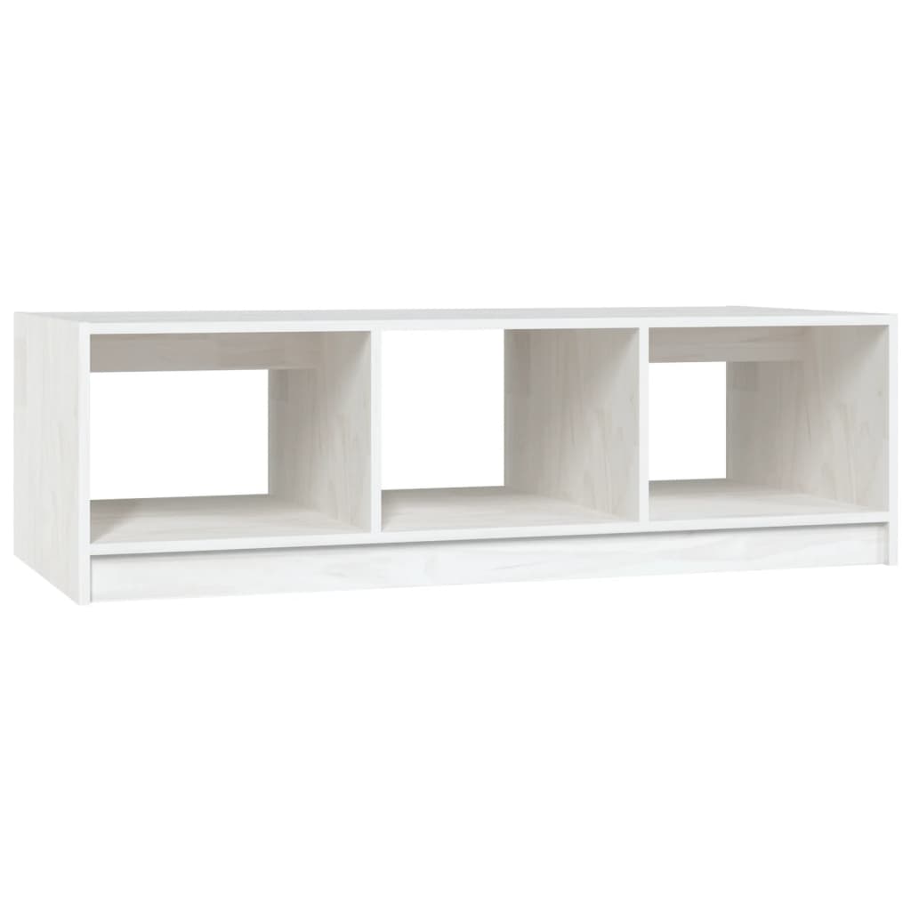 sofabord 110x50x34 cm massivt fyrretræ hvid