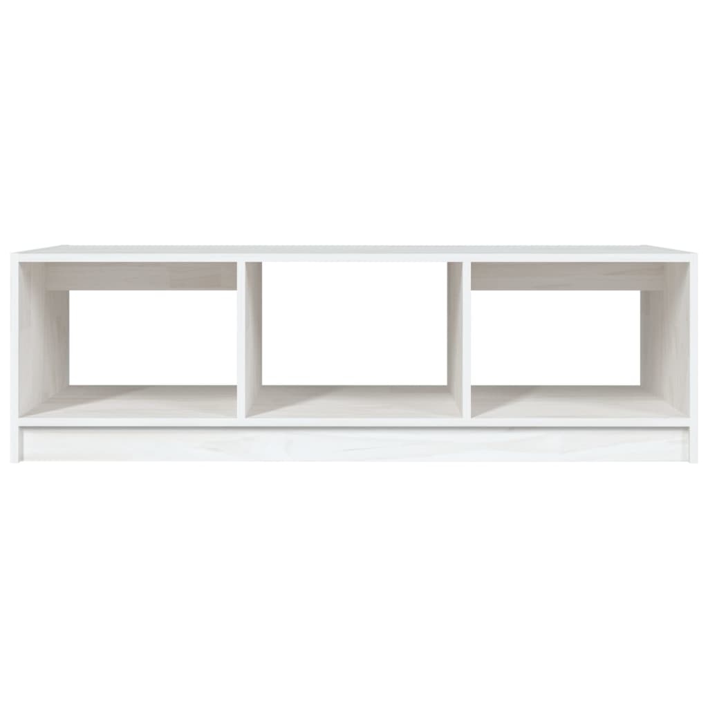 sofabord 110x50x34 cm massivt fyrretræ hvid