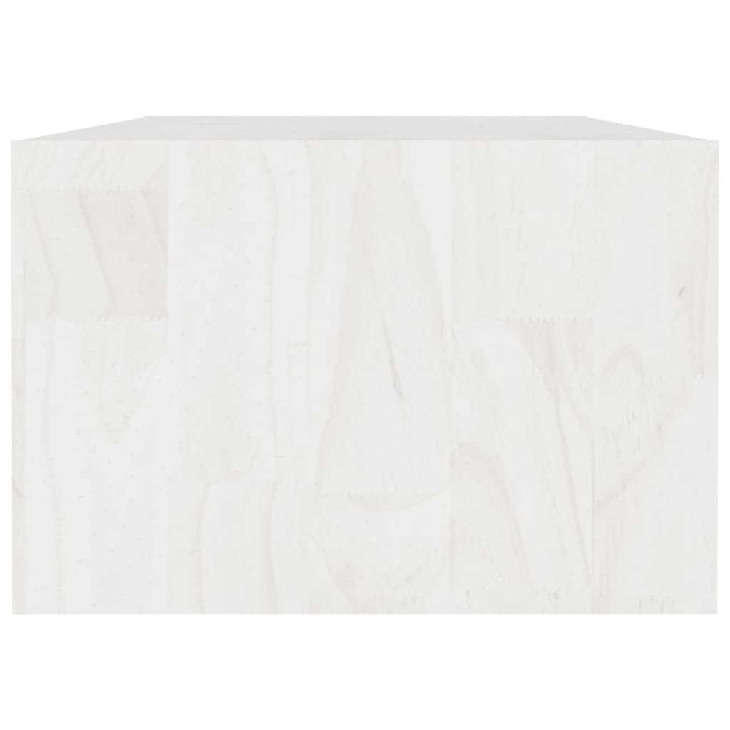 sofabord 110x50x34 cm massivt fyrretræ hvid