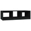 sofabord 110x50x34 cm massivt fyrretræ sort