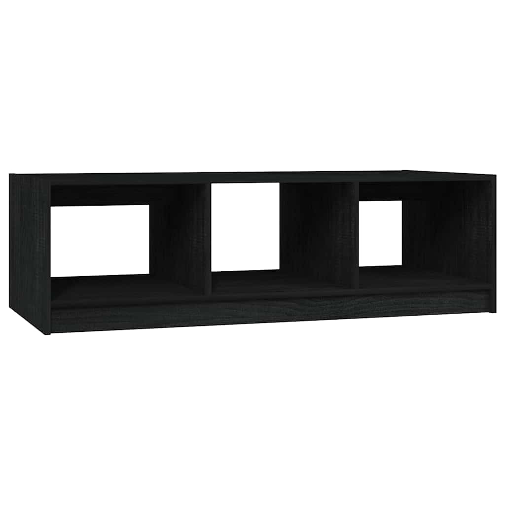 sofabord 110x50x34 cm massivt fyrretræ sort