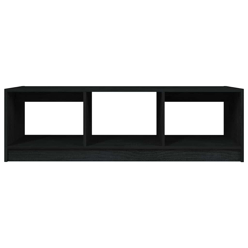 sofabord 110x50x34 cm massivt fyrretræ sort