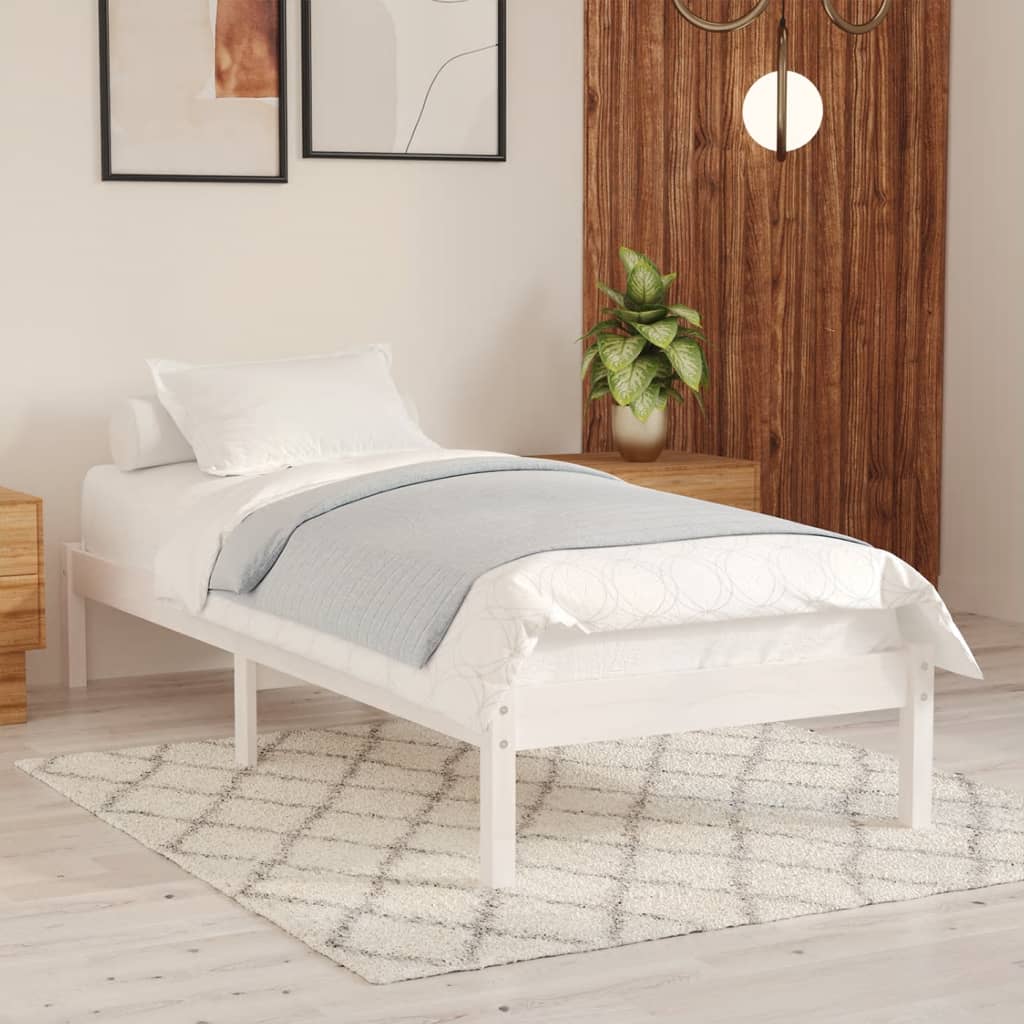 sengeramme 75x190 cm Small Single massivt træ hvid