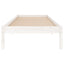 sengeramme 90x190 cm Single massivt træ hvid