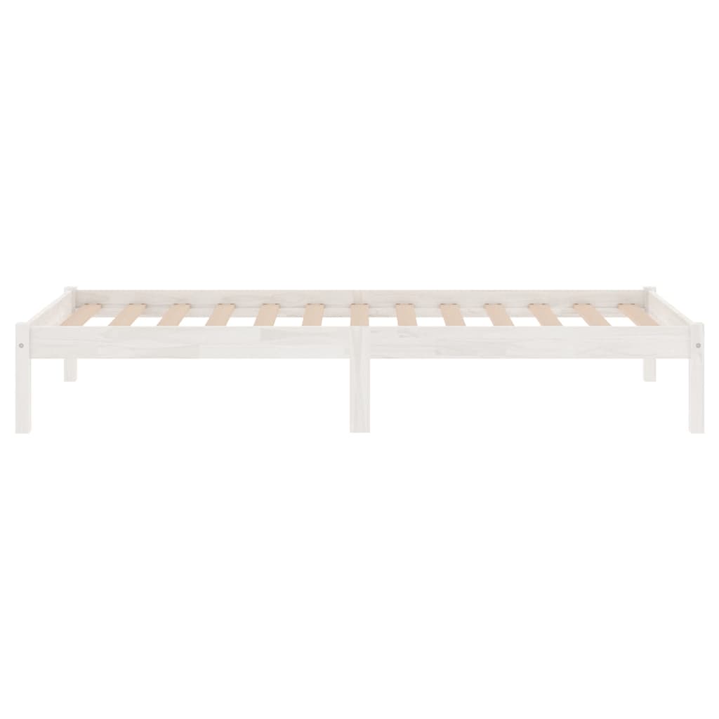 sengeramme 90x190 cm Single massivt træ hvid