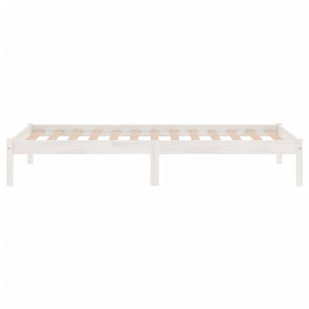 sengeramme 100x200 cm massivt fyrretræ hvid