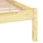 sengeramme 140x200 cm massivt fyrretræ