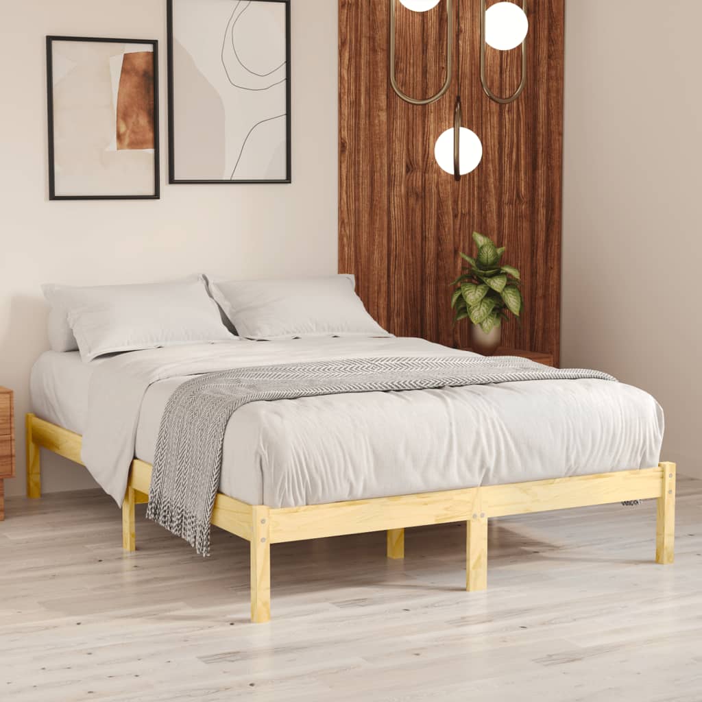 sengeramme 140x200 cm massivt fyrretræ