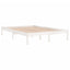 sengeramme 150x200 cm King Size massivt fyrretræ hvid