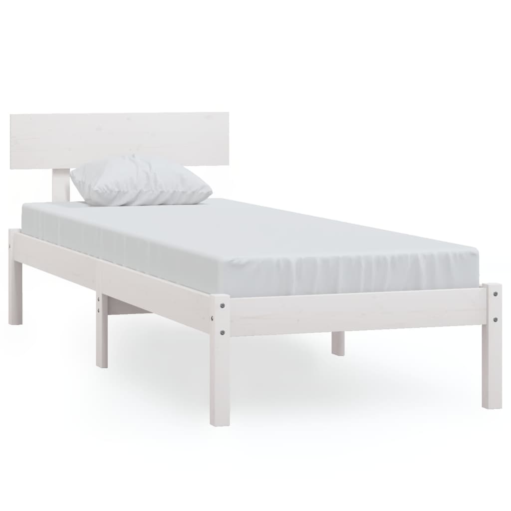sengeramme 75x190 cm Small Single massivt træ hvid