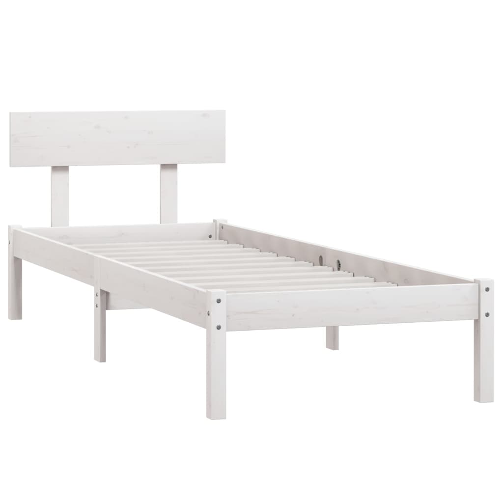sengeramme 75x190 cm Small Single massivt træ hvid