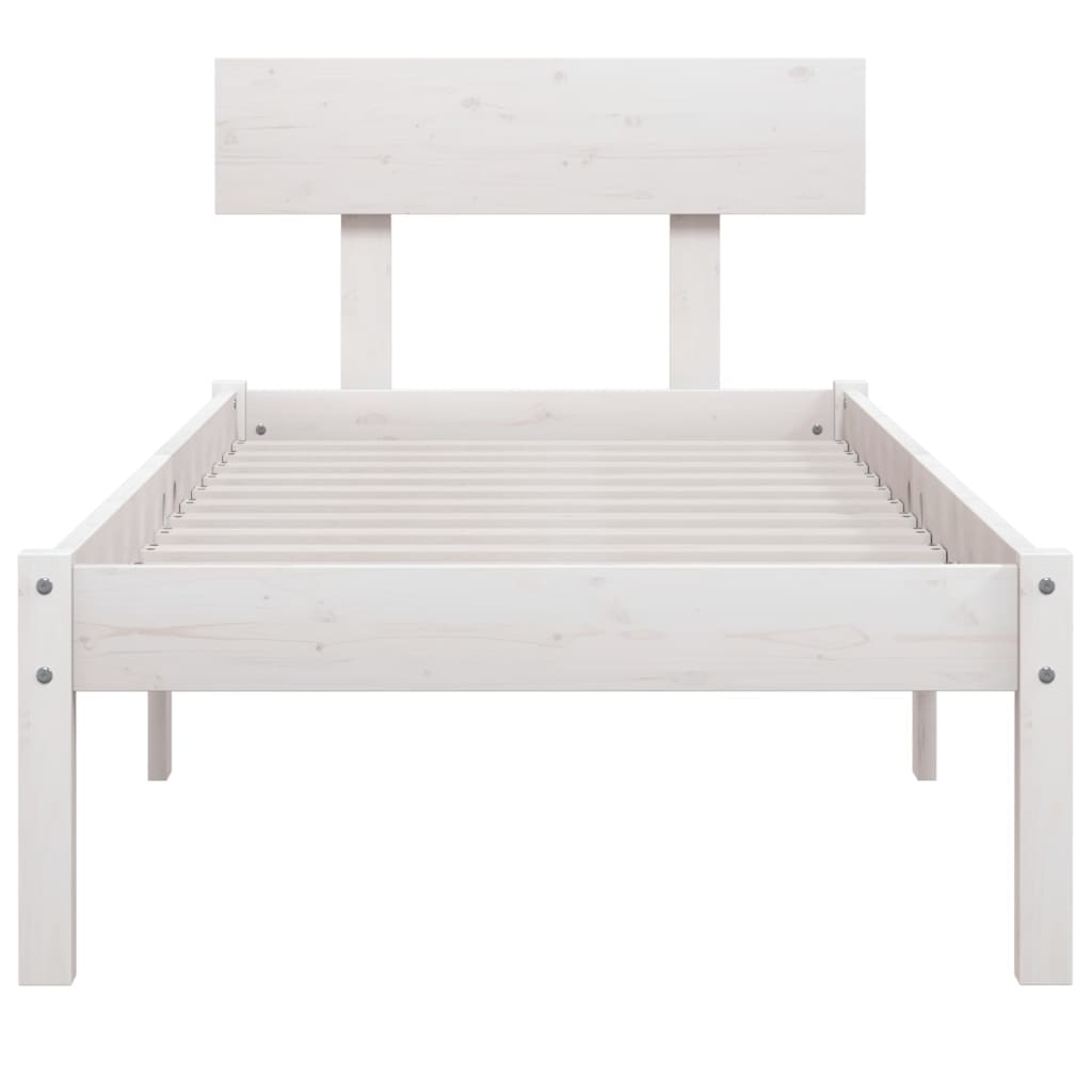 sengeramme 75x190 cm Small Single massivt træ hvid