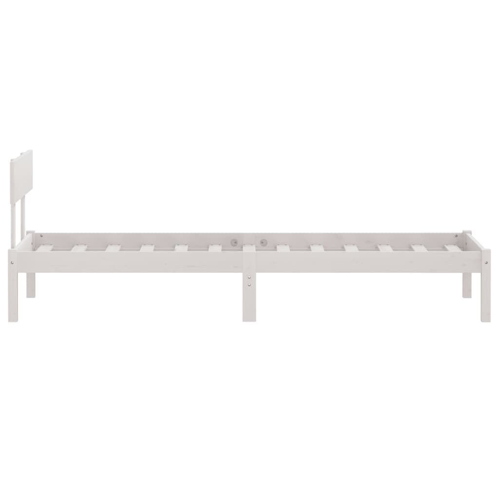 sengeramme 75x190 cm Small Single massivt træ hvid