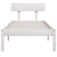 sengeramme 90x190 cm Single massivt fyrretræ hvid