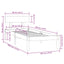 sengeramme 90x190 cm Single massivt fyrretræ hvid