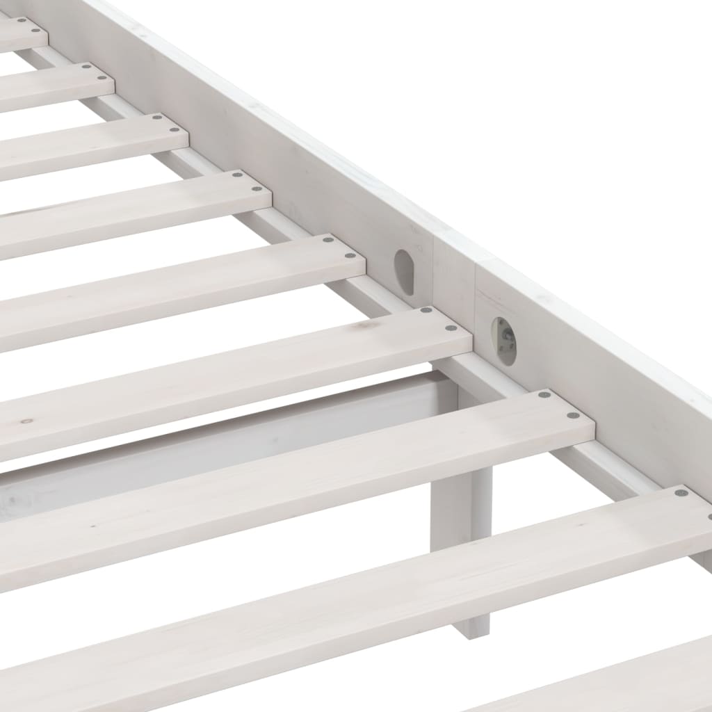 sengeramme 120x190 cm Small Double massivt træ hvid