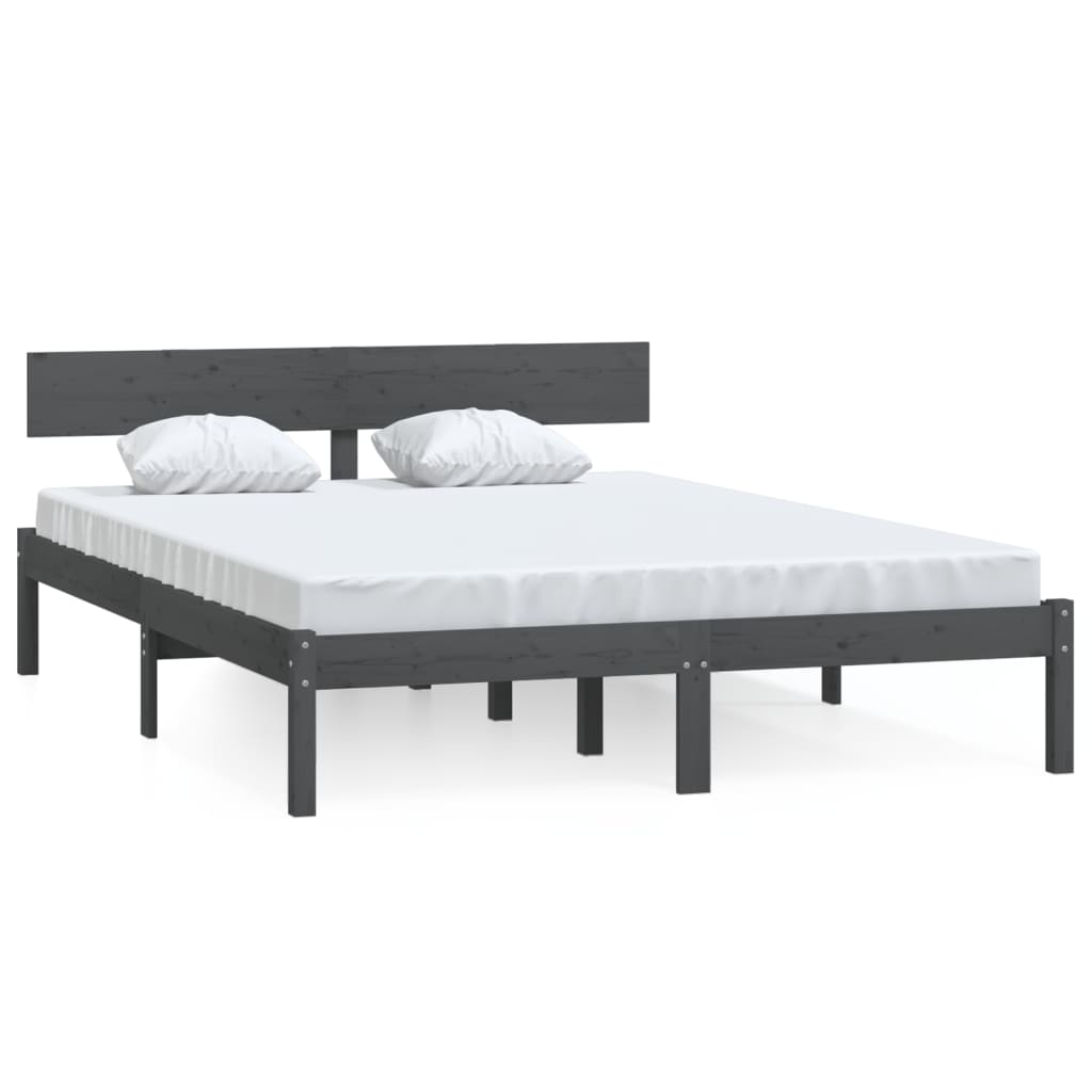 sengeramme 120x190 cm Small Double massivt træ grå