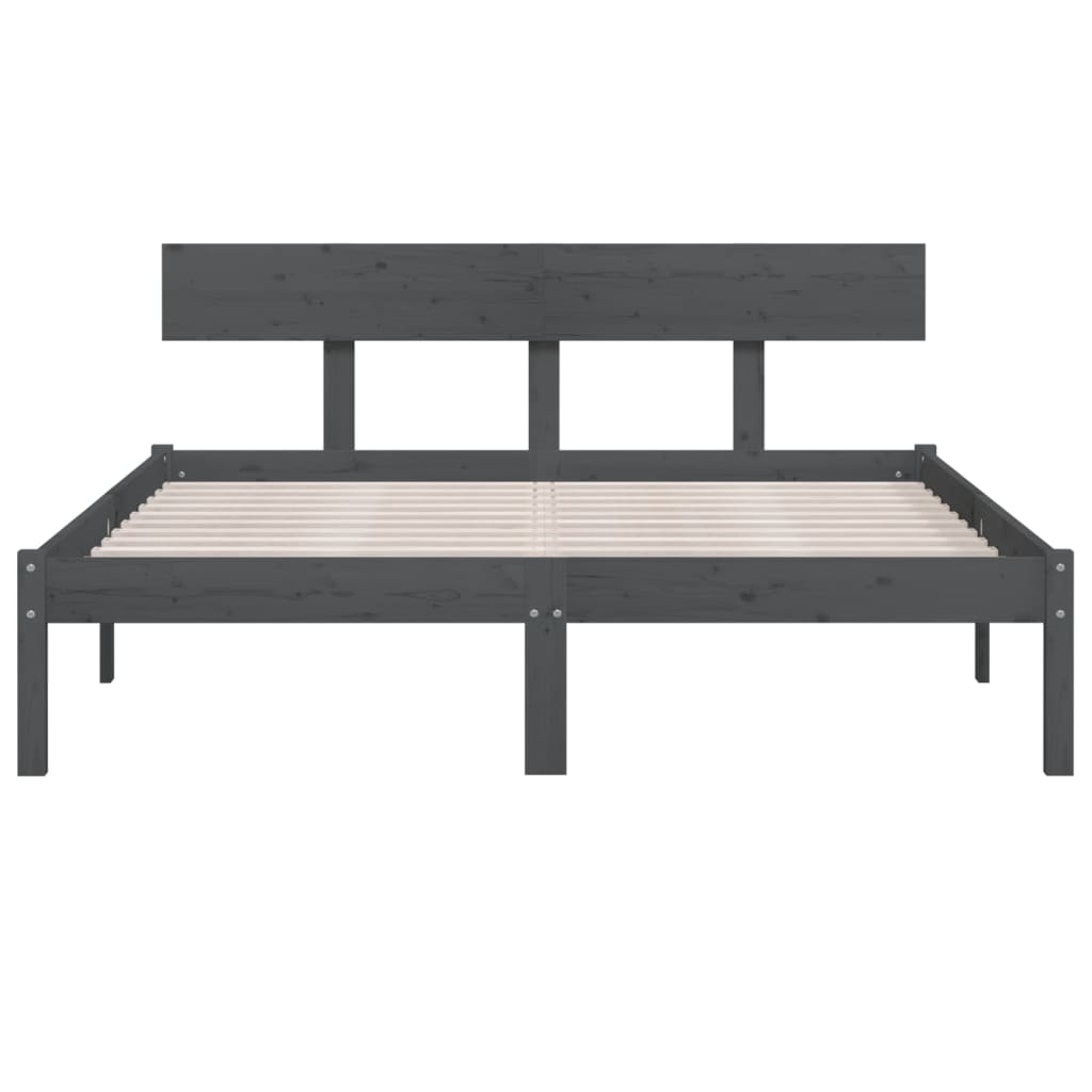 sengeramme 120x190 cm Small Double massivt træ grå